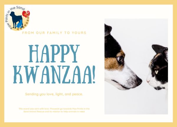 Happy Kwanzaa - Dog & Cat